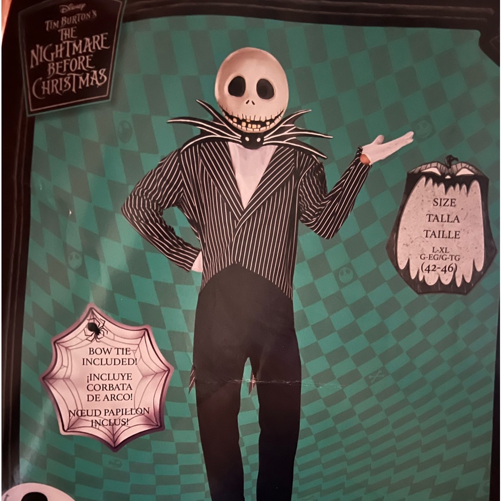 Adult size L-XL Jack skellington from nightmare before Xmas.